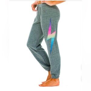 Aviator Nation - Bolt Women's Sweatpant in Heather/Rainbow Pink (Medium)